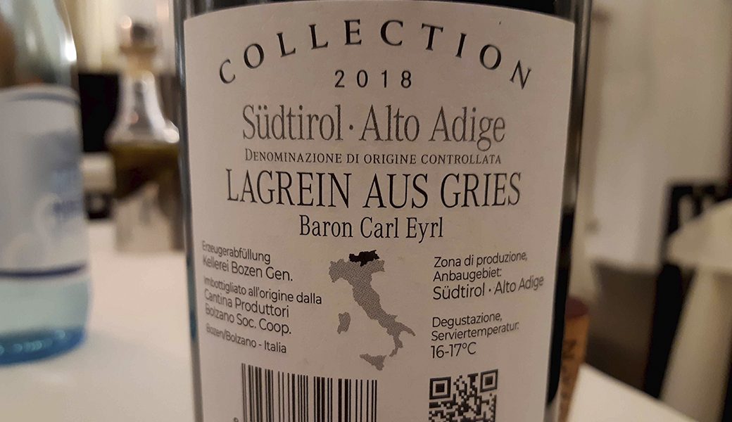 Lagrein, een volle rode wijn